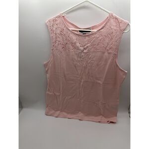 Karen Scott Sleeveless  XL top pink